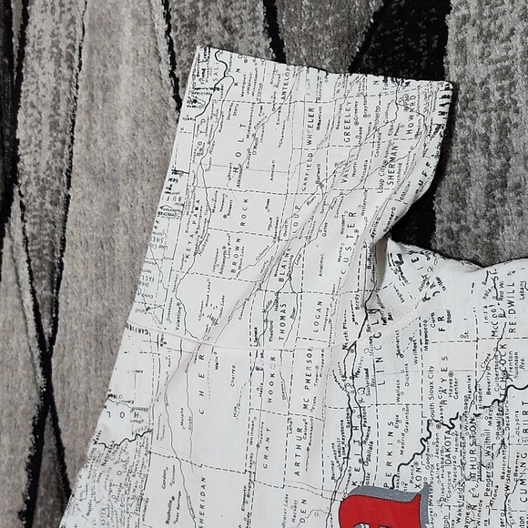 VINTAGE NEBRASKA ALL-OVER STATE MAP CREW-NECK GRAPHIC TEE-SHIRT UNISEX LARGE - Picture 5 of 14